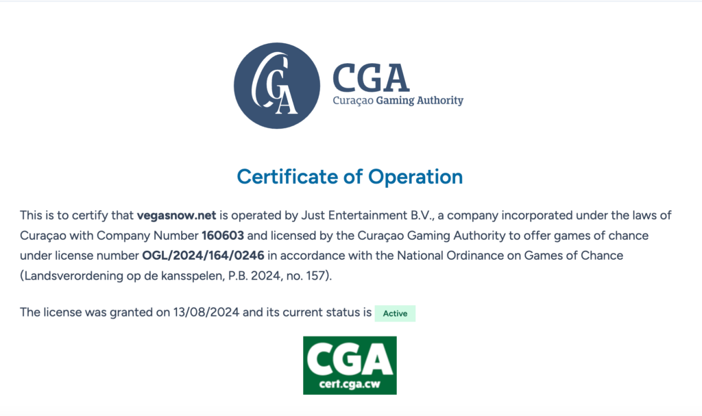 vegasnow license